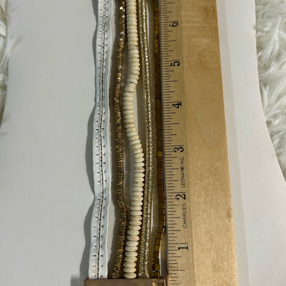 Victoria Emerson Gold and Cream Bracelet Set - Picture 4 of 9